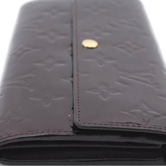 Louis Vuitton Vernis Portefeuille Sarah Wallet Deep purple Wine color M93524 - Picture 3 of 11